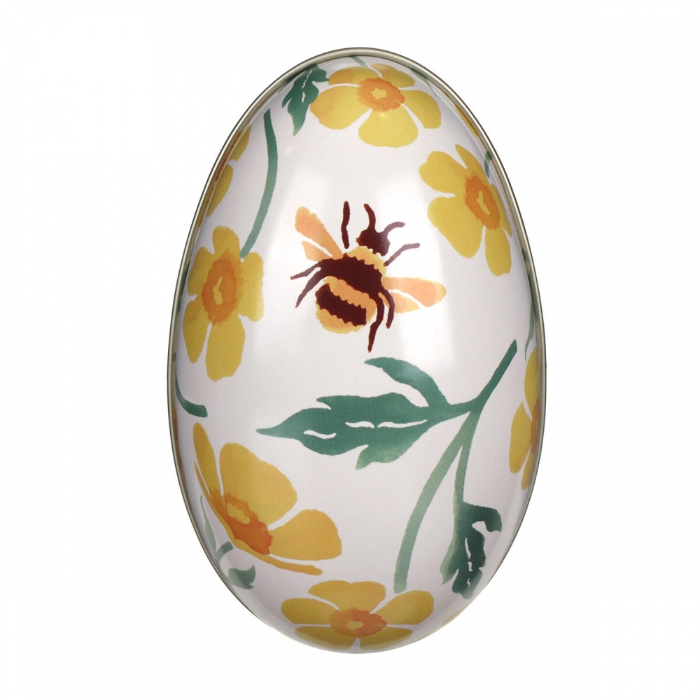 Buttercup & Bee Print Egg Shaped Tin By Emma Bridgewater