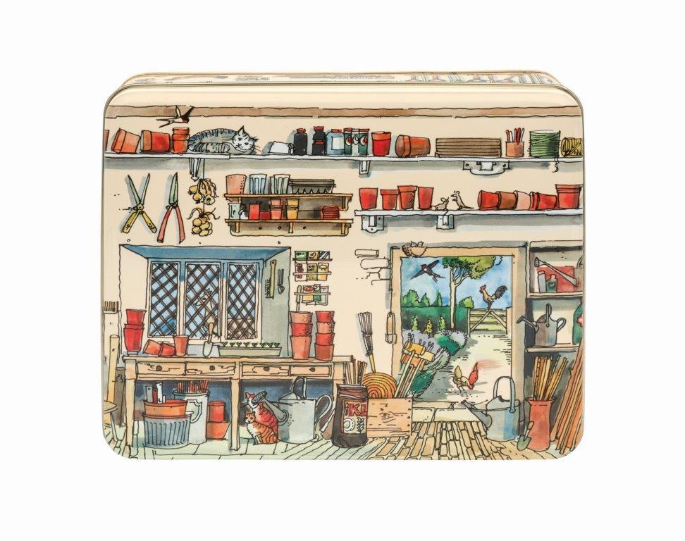 Potting Shed Print Rectangular Tin Emma Bridgewater