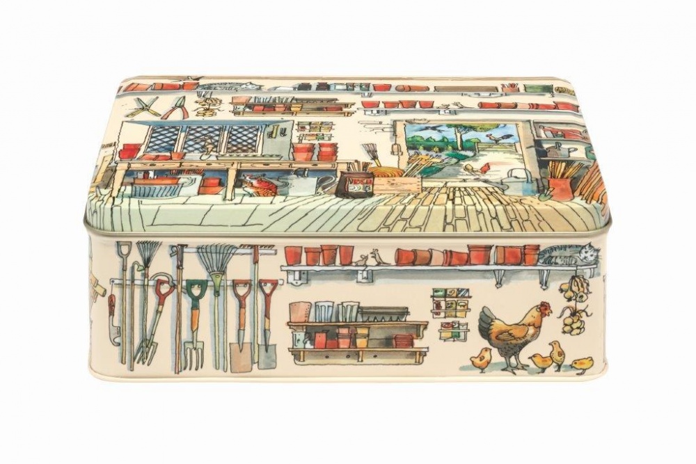 Potting Shed Print Rectangular Tin Emma Bridgewater