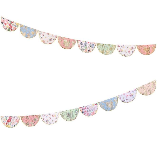 English Garden Floral Garland By Meri Meri