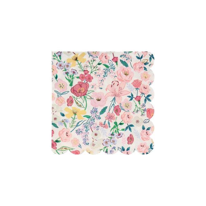 English Garden Floral Print Small Paper Napkins By Meri Meri