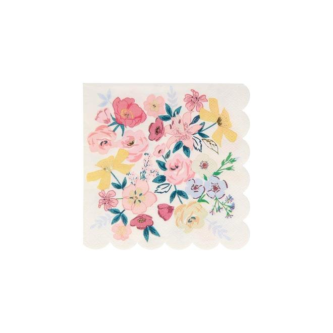 English Garden Floral Print Small Paper Napkins By Meri Meri