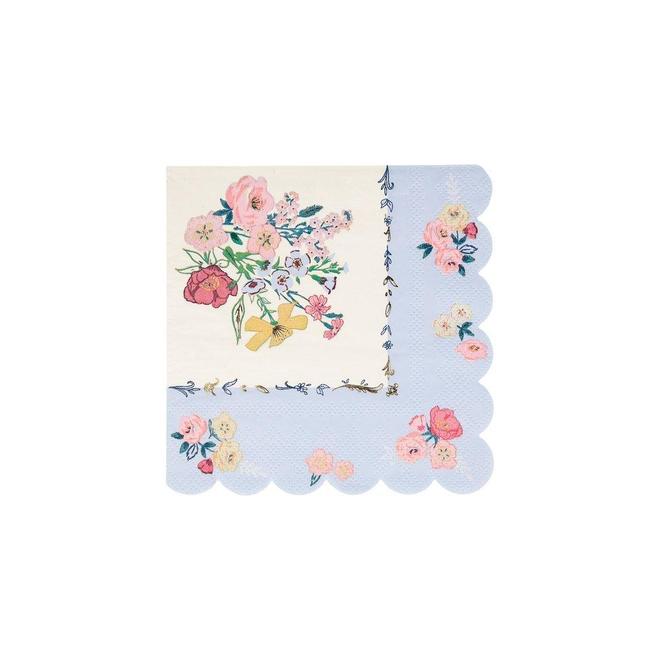 English Garden Floral Print Small Paper Napkins By Meri Meri
