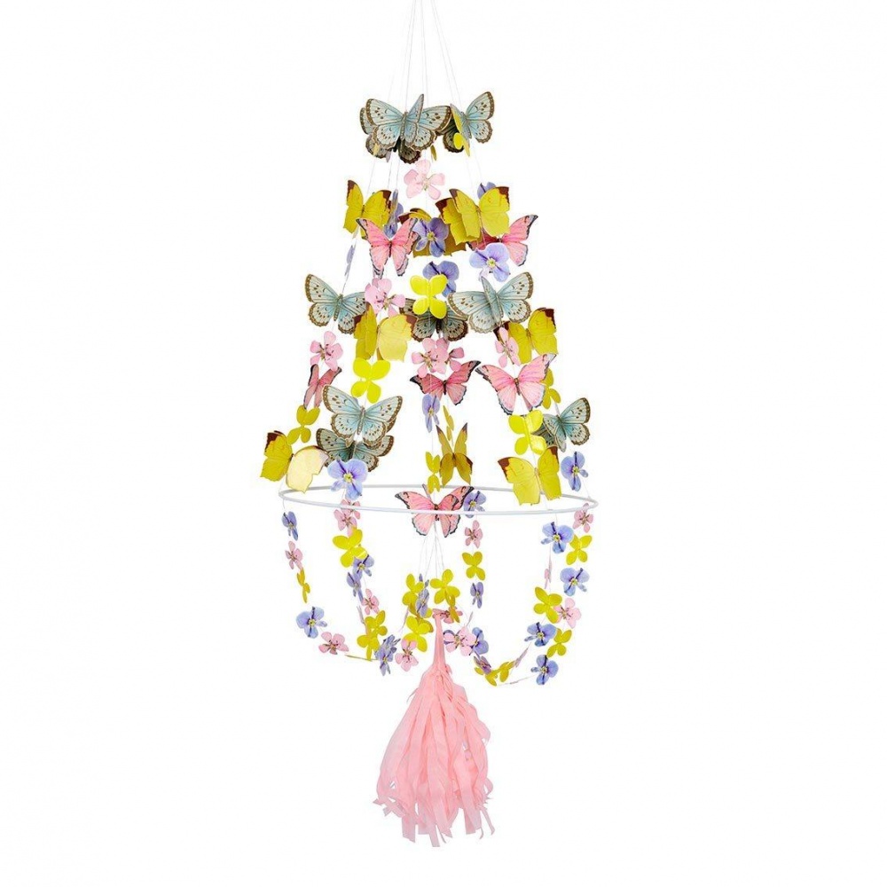 Butterfly and Flower Chandelier By Talking Tables