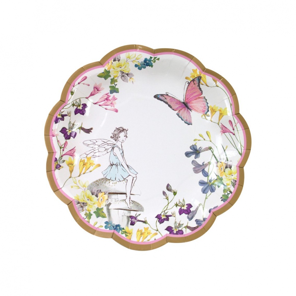 Fairy and Butterfly Small Paper Plates By Talking Tables