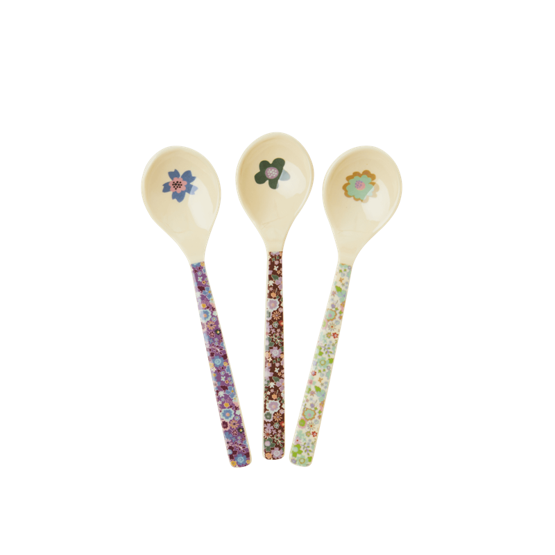 Fall Floral Print Melamine Teaspoons Rice DK