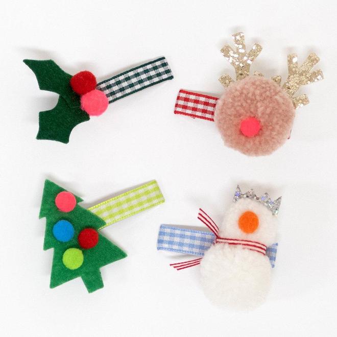 Christmas Hair Clips By Meri Meri