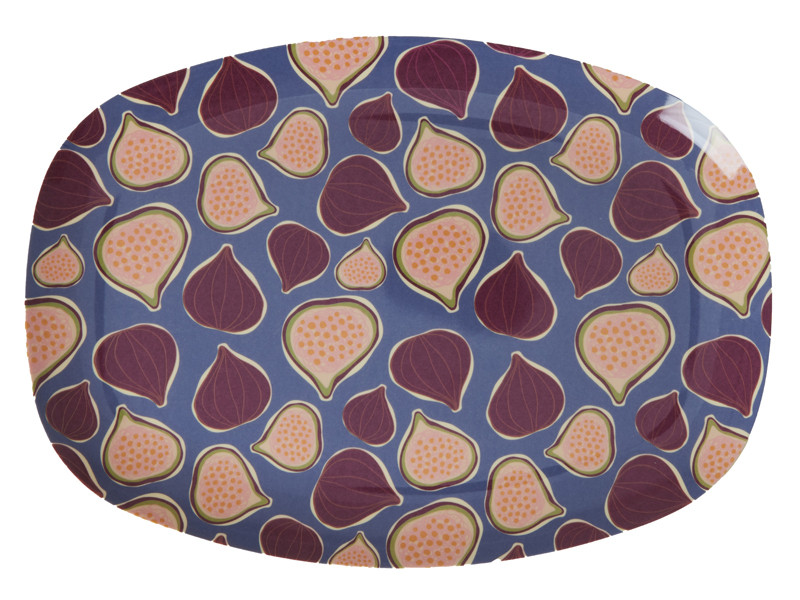 Fig Print Melamine Rectangular Plate By Rice DK