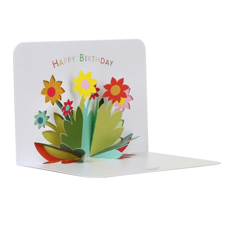 Flowers 3d Birthday Card By Form Vibrant Home