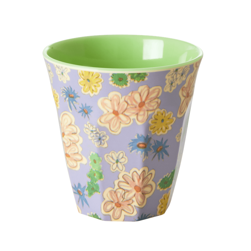 Flower Painting Print Melamine Cup By Rice DK