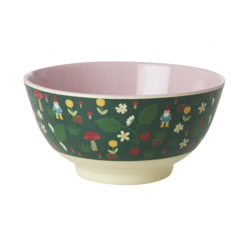 Forest Gnome Print Melamine Bowl Rice DK