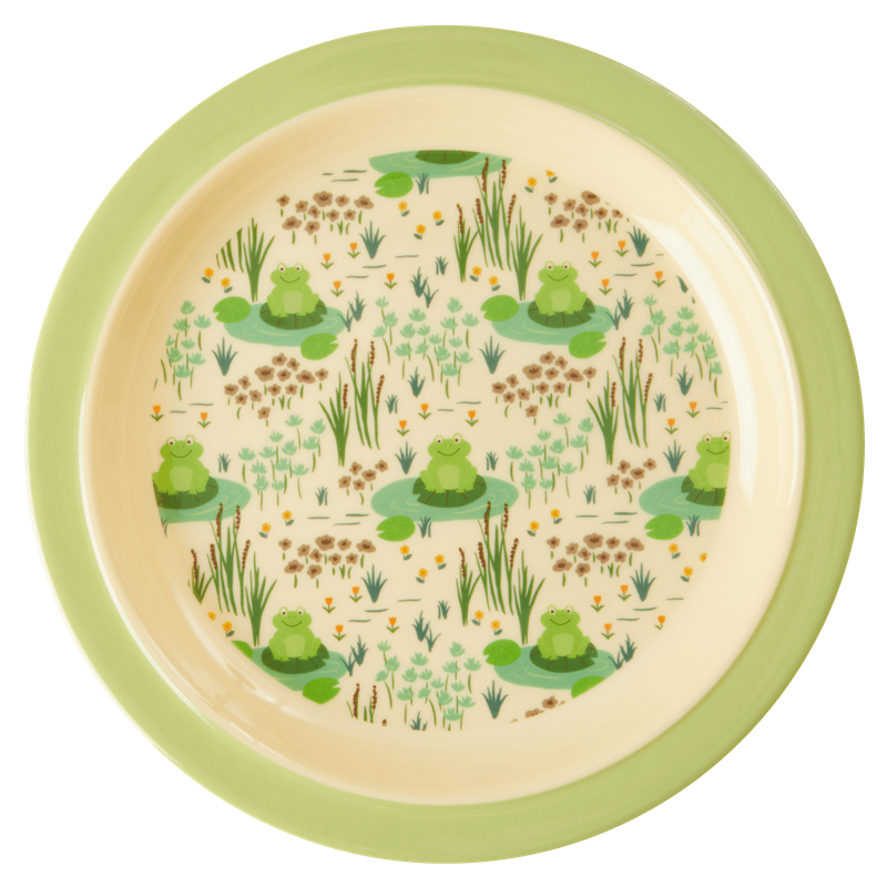 Frog Print Kids Melamine Plate Rice DK
