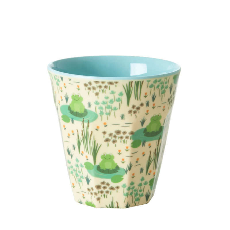 Frog Print Kids Small Melamine Cup Rice DK
