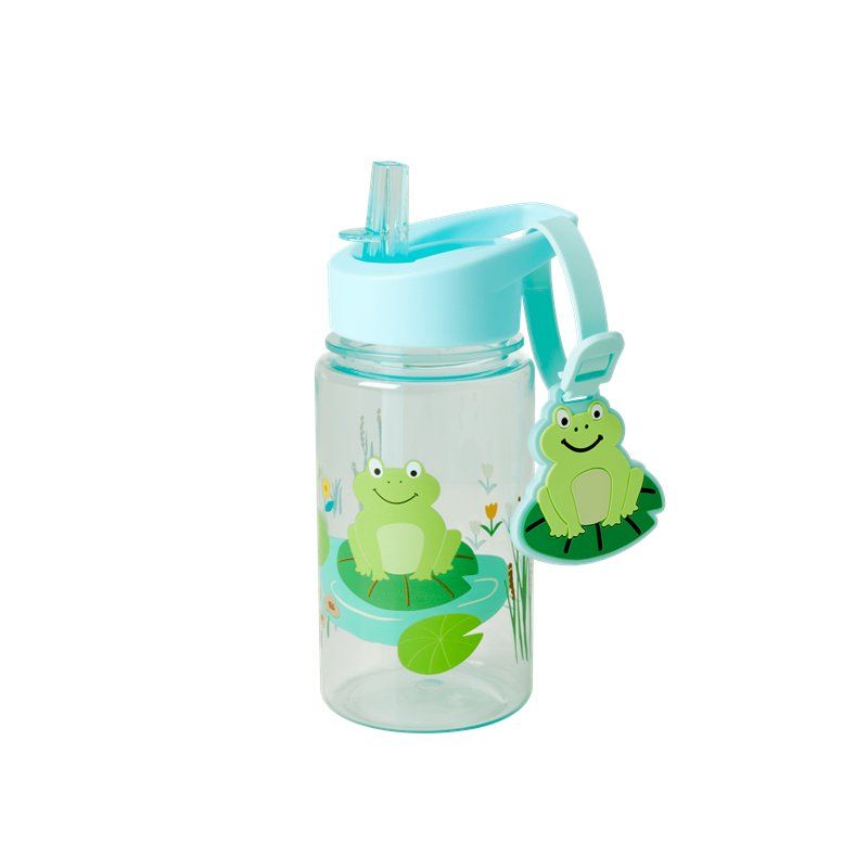 Frog Print Childs Water Bottle Rice DK