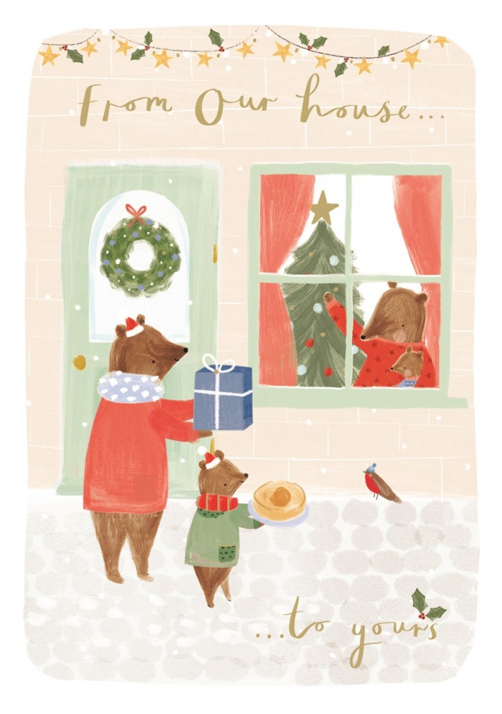 From Our House To Yours Christmas Card By The Art File - Vibrant Home