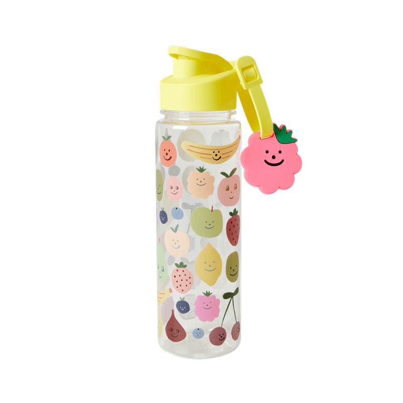 Happy Fruits Print Childs Water Bottle Rice DK