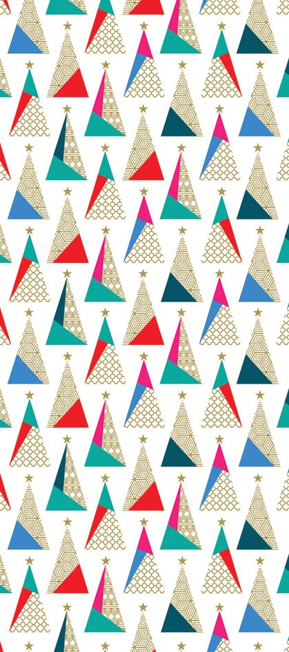 Geo Christmas Tree Print Tissue Paper By the Art File