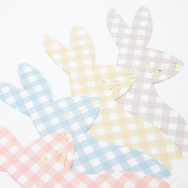 Gingham Print Large Paper Napkins By Meri Meri Vibrant Home