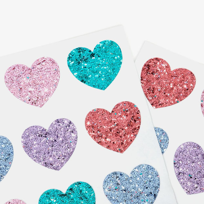 Heart Glitter Stickers By Meri Meri