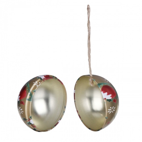 Gold Christmas Pudding Print Bauble By Emma Bridgewater