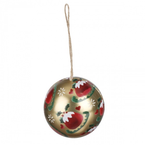 Gold Christmas Pudding Print Bauble By Emma Bridgewater Vibrant Home