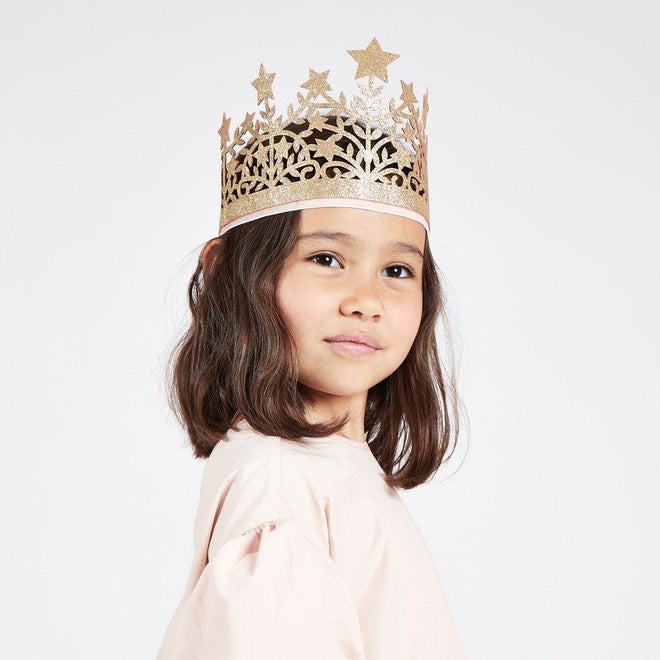 Gold Fabric Star Crown By Meri Meri