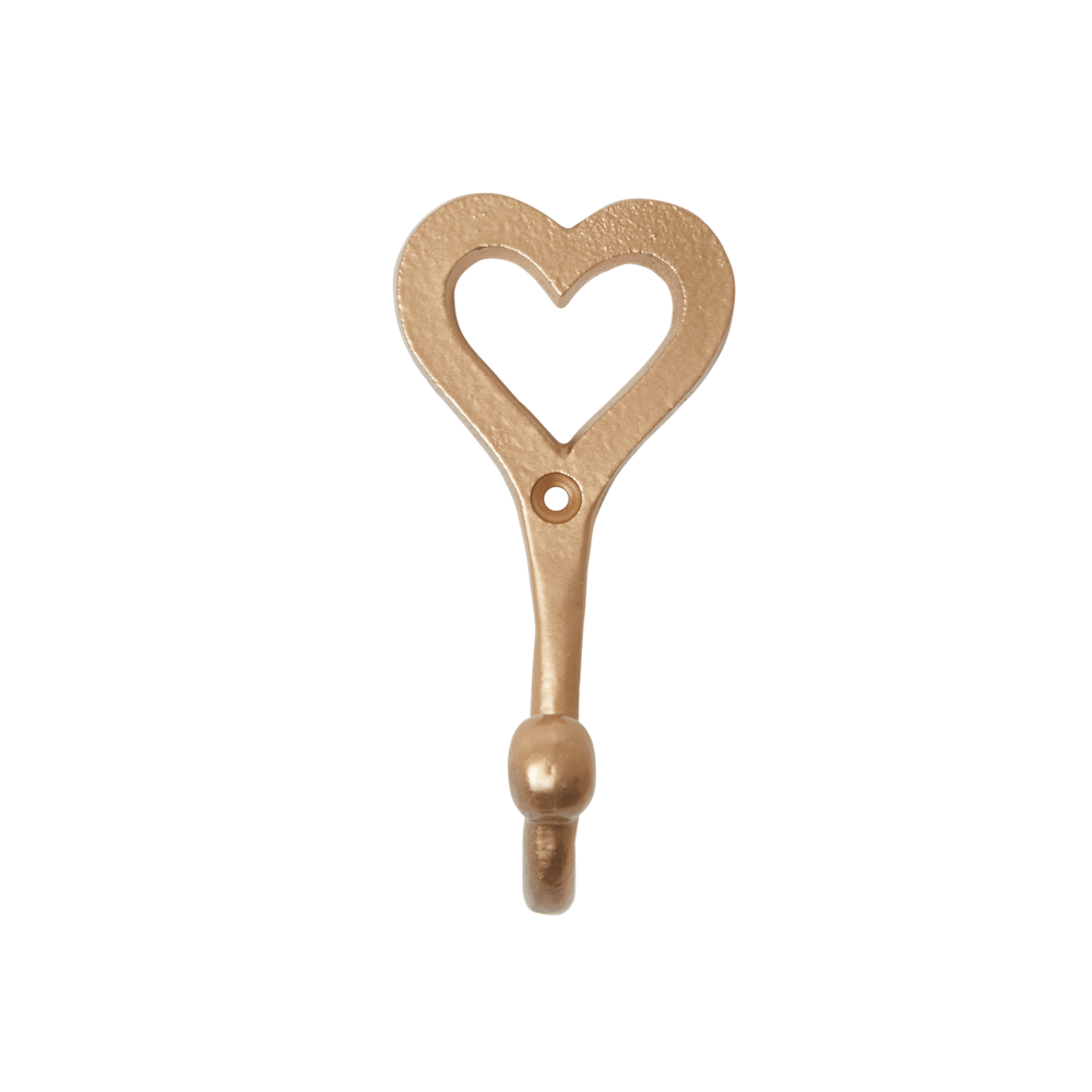 Gold Heart Shaped Coloured Metal Hook By Rice DK