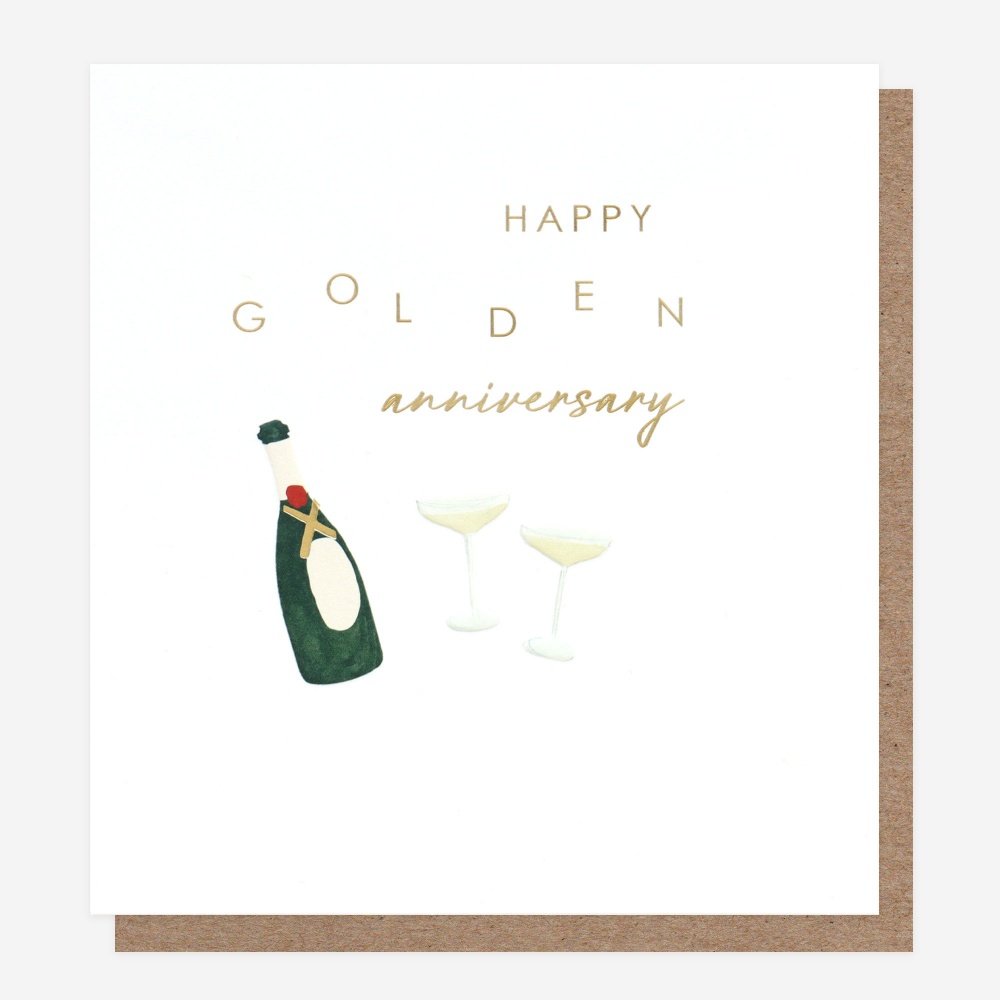 Golden Wedding Anniversary Card By Caroline Gardner