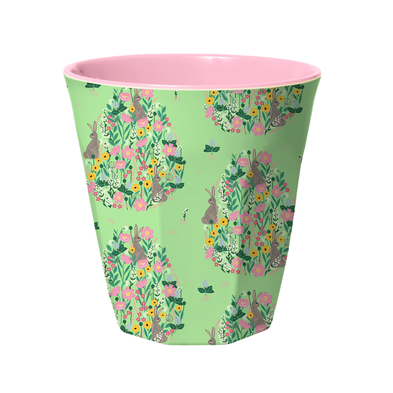 Green Easter Bunny Print Melamine Cup Rice DK