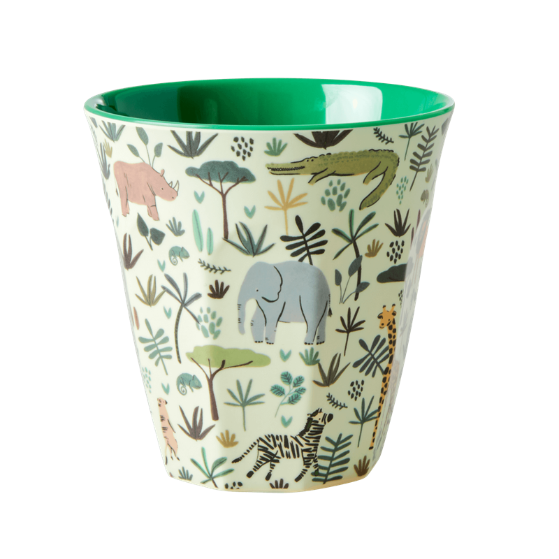 Light Green Jungle Print Melamine Cup By Rice DK