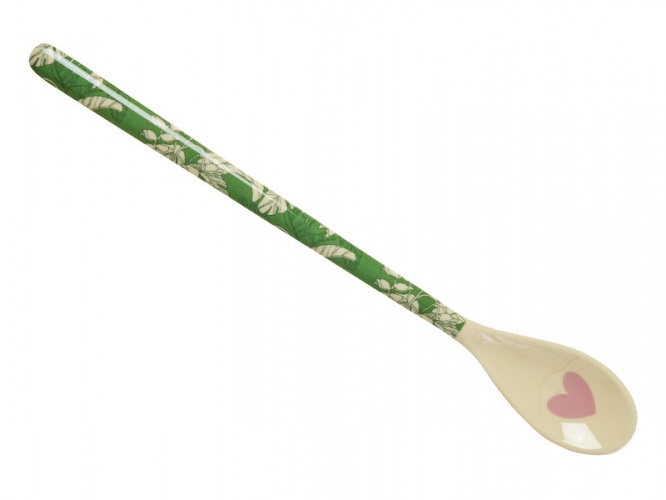 Paradise Print Long Handle Melamine Latte Spoon Rice DK