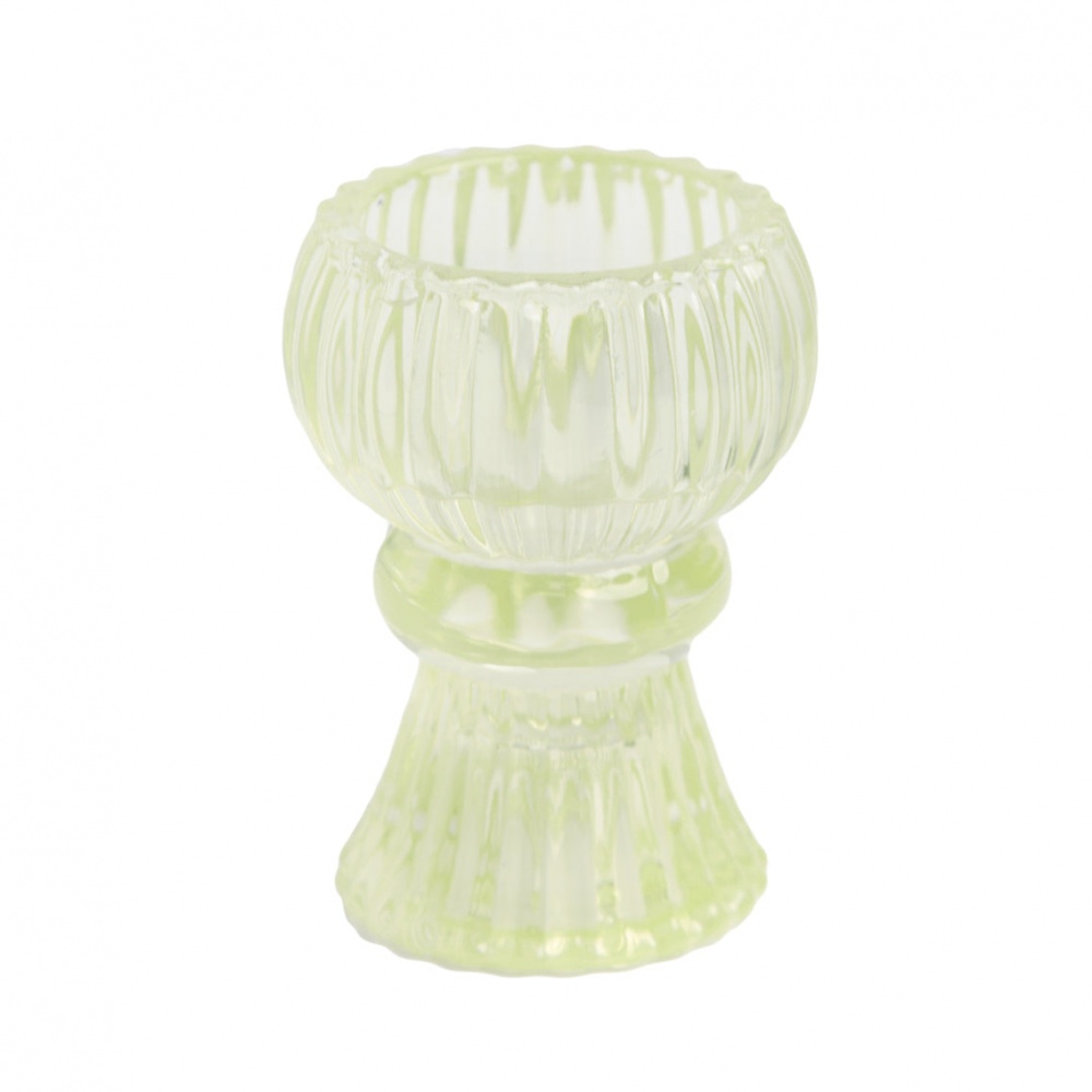 Small Green Glass Candle Holder by Talking Tables