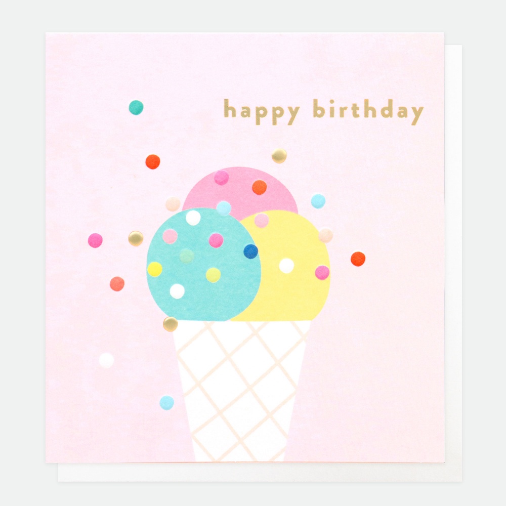 Happy Birthday Ice Cream Card By Caroline Gardner
