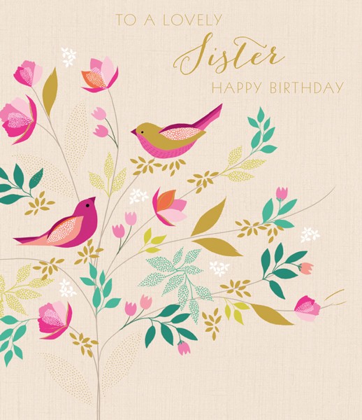 Lovely Sister Birthday Card By Sara Miller London