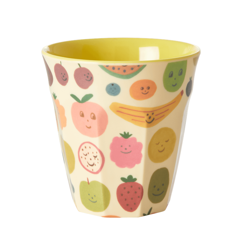 Happy Fruits Print Melamine Cup By Rice DK