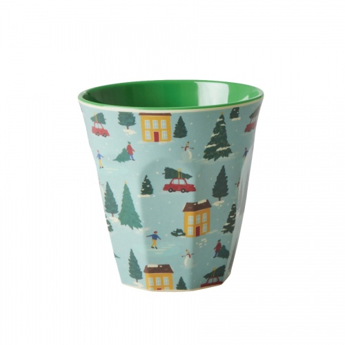 Christmas Happy Holidays Print Melamine Cup By Rice DK