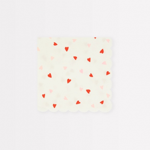 Heart Print Small Paper Napkins By Meri Meri