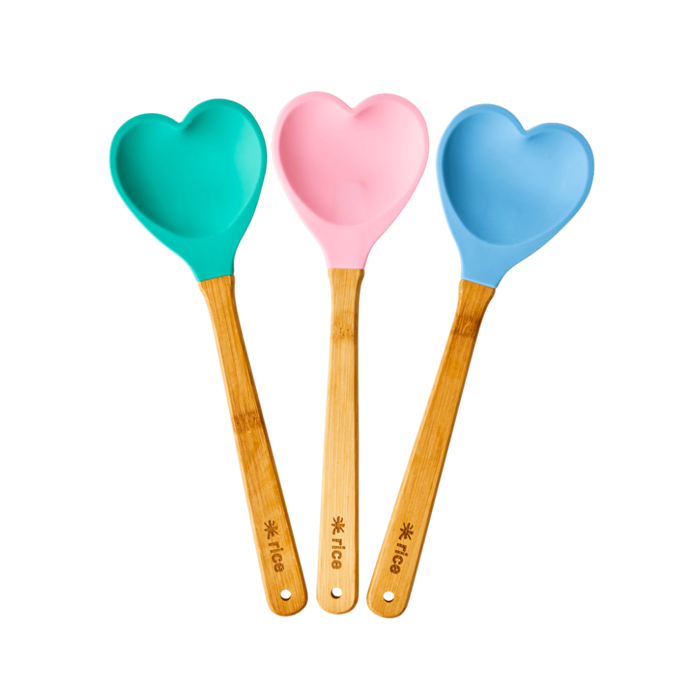 Heart Shaped Silicone Kitchen Spoon Rice DK