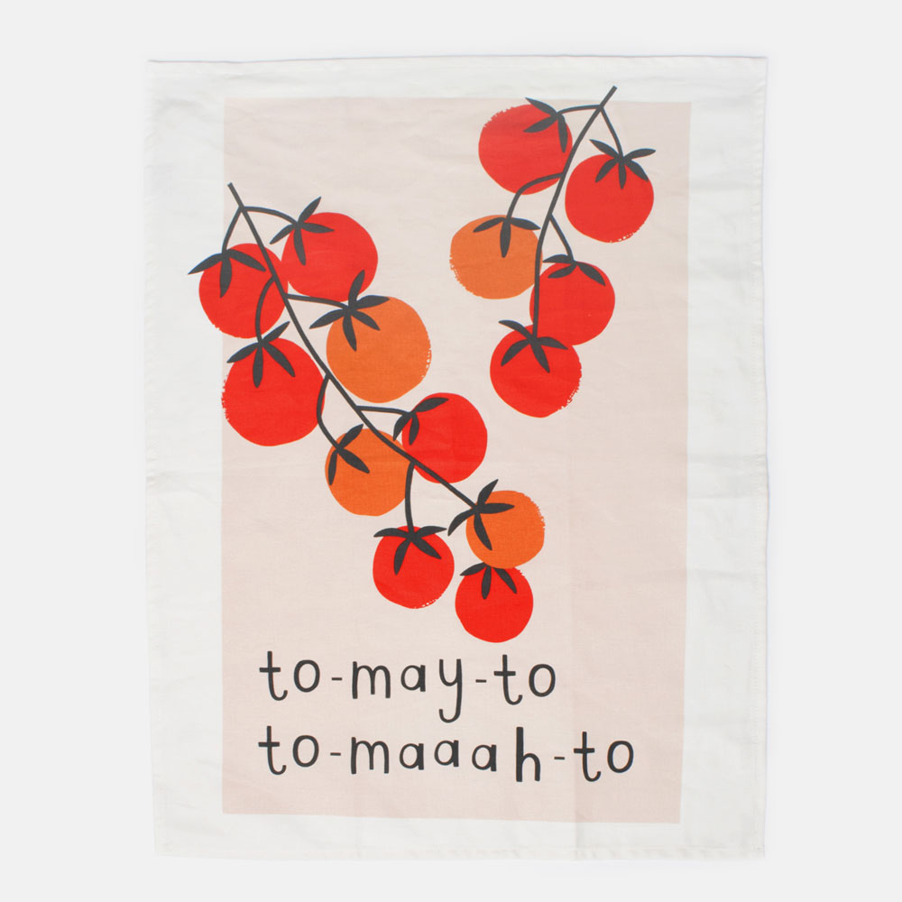 Heart & Tomato Print Tea Towels Set of 2 Caroline Gardner