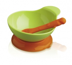 Lime Green & Orange Silicone Baby Bowl & Spoon Set CKS Zeal - Vibrant Home