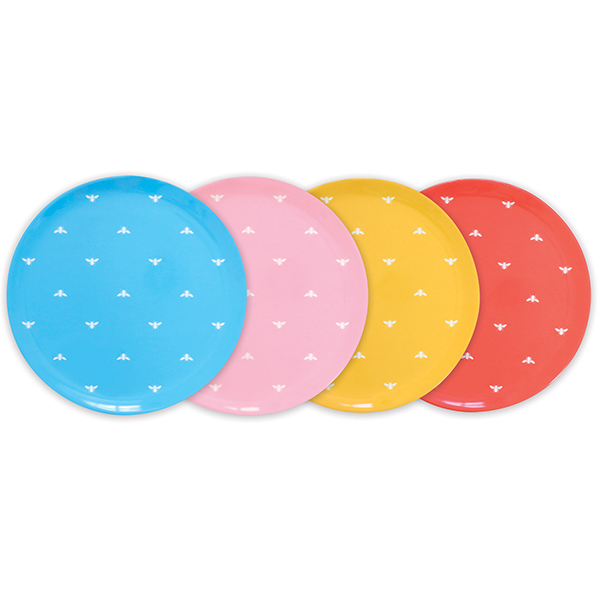 Set of 4 Melamine Side Plates By Joules