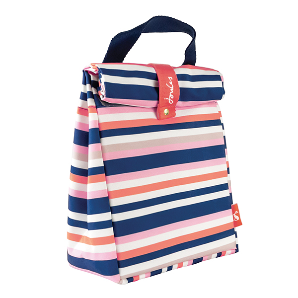 Colourful Stripe Print Roll Top Cool Bag By Joules