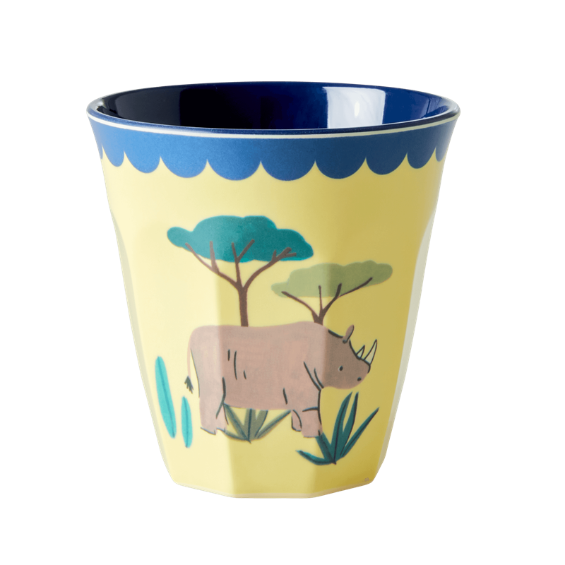 Rhinoceros Jungle Print Melamine Cup By Rice DK