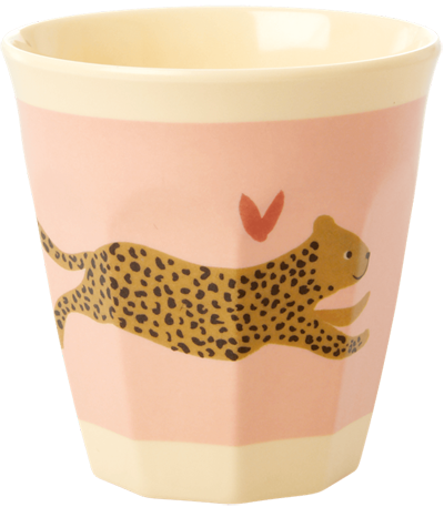 Leopard Print Kids Small Melamine Cup By Rice DK