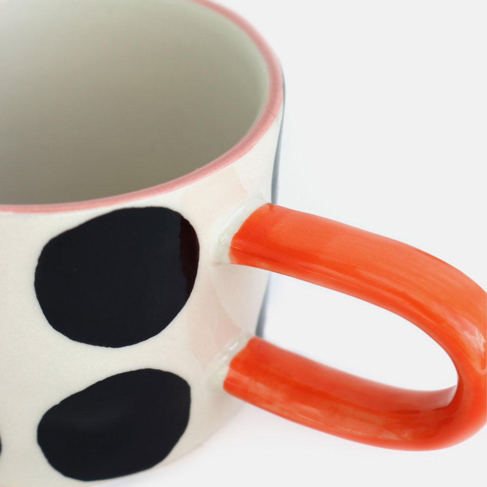 Mono Big Spots Ceramic Mug By Caroline Gardner