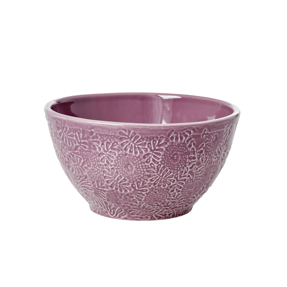 Lavender Stoneware Salad Bowl by Rice DK Vibrant Home