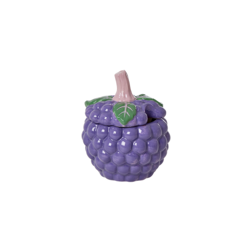 Lavender Ceramic Jam Jar or Sugar Pot By Rice