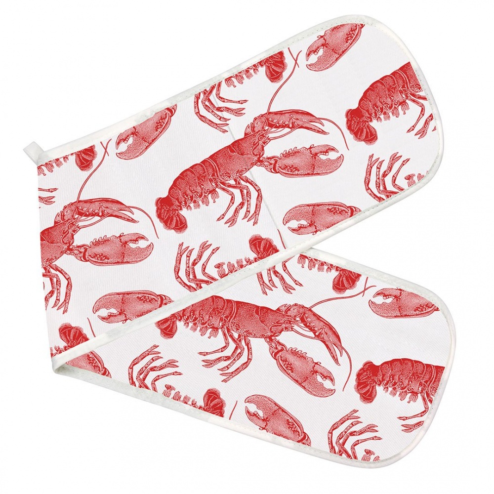 Lobster Print Double Oven Glove Thornback & Peel