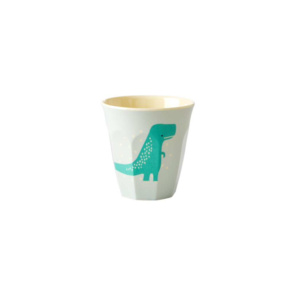 Set of 6 Small Melamine Kids Cups Dinosaur Prints Rice DK