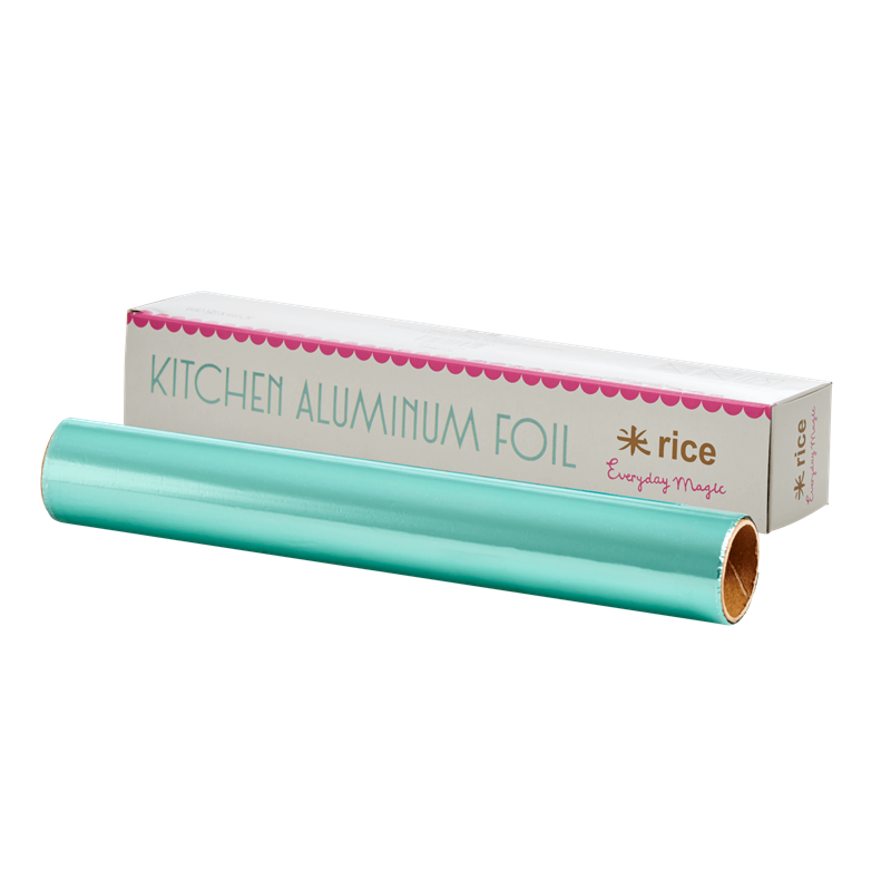 Aluminum Kitchen Foil in Mint Blue By Rice DK Vibrant Home